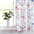 Fragrantex Print Flower Red Kitchen Curtains 45 inch length Multi-Color Linen Texture,Small Window Curtains Travel Trailer Rustic Farmhouse Floral Sheer Tiers Curtains 2 Panels Rod Pocket 28"W x 45"L