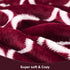 Smile Bee Flannel Fleece Blanket Throw Size, Super Soft Cozy Plush Blankets for Christmas, Lightweight Microfiber Throw Blanket for Couch Sofa Bed, 50x60 inches, Wine Red Moroccan