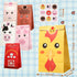 42 Pieces Farm Animal Bags and Sticker Farm Animal Masks Farm Animal Wristbands Bracelets Goodie supplies for Birthday Themed Party