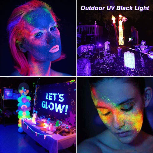 LED Black Light, ZHMA 10W 12v Blackight 2 Pack, 12v Black Light IP65 Waterproof for Glow in The Dark, Blacklight Party, Body Paint, Fluorescent Poster, Neon Glow