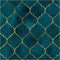 HaokHome 96034 Peel and Stick Wallpaper Graphic Trellis Sapphire Blue/Gold Removable contactpaper for Home Bathroom Decorations 17.7in x 118in