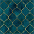 HaokHome 96034 Peel and Stick Wallpaper Graphic Trellis Sapphire Blue/Gold Removable contactpaper for Home Bathroom Decorations 17.7in x 118in