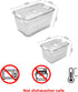 Rarapop 2 Pack Fridge Produce Saver Stay Fresh Containers with Strainers and Vented Lids, Food Storage Containers Refrigerator Organizer Baskets for Veggie, Berry and Fruits - NOT Dishwasher Safe (White)