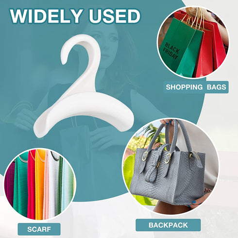 6 Packs Purse Hanger Hook Closet Organizer Handbag Rack Holder Plastic Purse Organizer for Closet Bag Hanger Exquisite Handbag Storage Hanging Tie Racks for Satchels Belt Scarf, Black, Grey and White