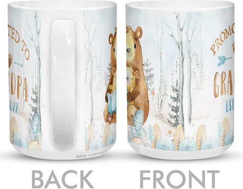 Promoted to Grandparents 2022 Coffee Mug, New Grandma Grandpa, Ets 2022 Gift for New Grandparents (15 Oz)