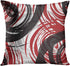 Emvency Set of 4 Throw Pillow Covers Red and Black White Gray Pattern Retro Abstract Stripes Spiral Decorative Pillow Cases Home Decor Square 18x18 Inches Pillowcases