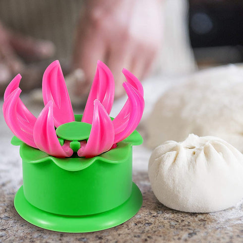 Cabilock Steamed Stuffed Bun Making Mold Pastry Pie Steam Bun Dumpling Maker Mould Cooking Tool Sets (Green)