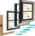 Space Art Deco, 11x14 Picture Frame with 2 Opening for Two 5.5x8.5 Business Licenses with Mat or 11x14 Frame Without Mat.Wall Display Horizontal or Vertical, High Definition Glass (Black with Silver Beveled Design)