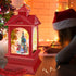 Christmas Water Glittering Snow Globe Lantern, Battery Powered Festival Ornament and Gifts for Adults and Children