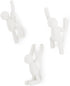 Umbra Buddy Decorative Wall Mounted Hooks for Hanging Coats, Scarves, Bags, Purses, Backpacks, Towels and More, Set of 3, White, 3 Count