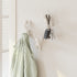 Umbra Buddy Decorative Wall Mounted Hooks for Hanging Coats, Scarves, Bags, Purses, Backpacks, Towels and More, Set of 3, White, 3 Count
