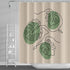 Aesthetic Tropical Leaves Shower Curtains, Watercolor Modern Summer Minimalistic Style Green Jungle Palm Leaf Bathroom Curtains with Hooks 72x72, Fabric Waterproof
