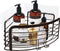 Smatorga Corner Shower Caddy Organizer Adhesive?Shower Corner Shelf Rack with Hook for Bathroom, Washroom, Kitchen, Stainless Steel,Bronze