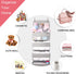 Over Door Hanging Organizer Storage - 7 Large Pockets Closet Bathroom Baby Nursery Organizer Perspective Window Wall Mount Rack for Clothes Toys Sundries(Grey)