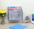 EasyPAG Mesh Desktop/Wall Mounted File Holder Organizer Literature Rack Silver