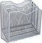 EasyPAG Mesh Desktop/Wall Mounted File Holder Organizer Literature Rack Silver