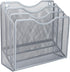 EasyPAG Mesh Desktop/Wall Mounted File Holder Organizer Literature Rack Silver