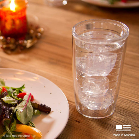 Tervis Made in USA Double Walled Fiesta Insulated Tumbler Cup Keeps Drinks Cold & Hot, 16oz, Lapis Calypso