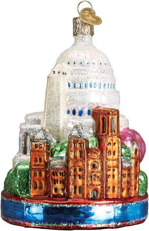 Old World Christmas Cities, Places and Landmarks Glass Blown Ornaments for Christmas Tree Washington D.C