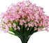 URSTOUD 20 Bundles Artificial Daffodils Flowers, Fake Artificial Greenery UV Resistant No Fade Faux Plastic Plants for Wedding Bridal Bouquet Home Garden Kitchen Office Vase(Pink) (OUD-LB-20P-Pink)
