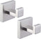 Bathroom Towel Hook 2 PCS, Angle Simple SUS304 Stainless Steel Bath Towel Holder, Square Robe Hook for Wall, Brushed Nickel