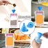81 Pcs Reusable Mason Jar Bags Food Storage Plastic Bags Multi-Size Fresh Leak Proof Sandwich Snack Zipper Bags with Chalkboard Label Sticker Silicone Funnel for Kitchen Camping Travel Office