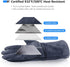 932°F Heat Resistant Leather Forge Welding Gloves Grill BBQ Glove for Tig Welder/Grilling/Barbecue/Oven/Fireplace/Wood Stove - Long Sleeve and Insulated Lining for Men and Women (Gray,14-inch)