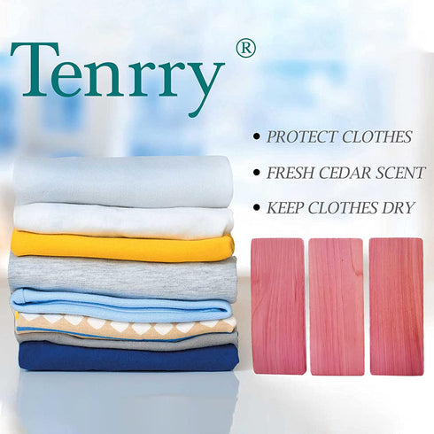Tenrry Cedar Blocks, 16 pcs Cedar Blocks for Clothes Storage, Cedar Blocks for Storage, Cedar for Clothes Storage, Cedar Blocks for Closet and Drawers, Drawer Freshener for Clothes