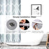 Gelbchu Grey Stall Small Fabric Shower Curtain, Waterproof Design and Polyester, Quick-Drying, Weighted Hem, Short Shower Curtains Set for Bathroom W 36 x H 72, Durable and Washable with 8 Hooks