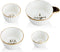 Gracie China by Coastline Imports Gold Trim White Porcelain Fluted 4-Piece Measuring Cup Set