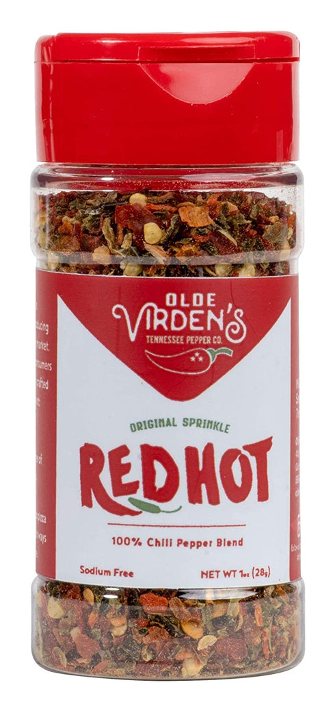 Olde Virden's Tennessee Pepper Co. Chili Pepper Blends | Crushed Red Pepper Flakes | Gluten- Free Spices (Red Hot, 1 Ounce (Pack of 1))