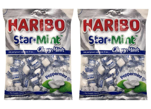 HARIBO Star Mint Chewy Peppermint Mint Candy 6.5oz (2 Pack)