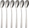 Soup Spoons Set of 6 Stainless Steel Round Spoons Asian Soup Spoon Long Handle Dinner Spoons for Kitchen Restaurant Home
