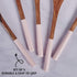 Wooden Cooking Utensils Set for Kitchen, Non Stick Cookware Tools Includes Wooden Spoon for Cooking, Spatula, Fork, Slotted Turner, Corner Spoon, Set of 5-12 Inches Long, Acacia Wood, Blush Pink