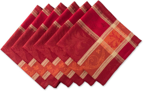 DII Oversized 20x20 Cotton Napkin, Pack of 6, Harvest Wheat - Perfect for Holiday, Fall, Thanksgiving, Dinner Parties or Everyday Use