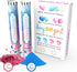 Nappy Times Baby Gender Reveal Party Supplies 2x Pink OR 2x Blue Fillable Gender Reveal Confetti Cannon | Easy to Set Up Gender Reveal Decorations with Pink and Blue Gender Reveal Balloons