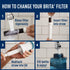 Brita Water Bottle Replacement Water Bottle Filters, Black, 6 Count