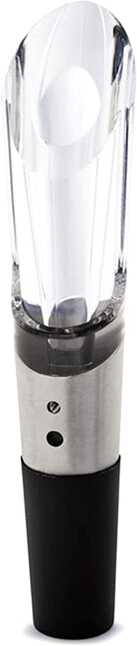 Rabbit Wine Aerator and Pourer, 1.1 x 1.1 x 5.2 inches, Clear/Stainless Steel