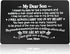 Son Gifts from Mom Engraved Wallet Insert Card for Son Christmas Birthday Gifts Inspirational Gifts for Son Graduation Gifts Wedding Day Gifts Encouragement Gifts for Son