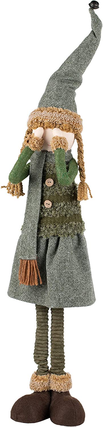 SoHearted | Claire Girl - 22.5 Inches | Handmade Christmas Girl Decoration Fabric Stuffed Figurine