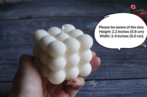 Brighter Sky Bubble Candle, Natural Premium Soy Wax, Beige, French Vanilla, Aesthetic Candles, Gift Ideas, Candle Décor, Gift for Her, Candle Gift, Gift for Friend, Decorative Candles