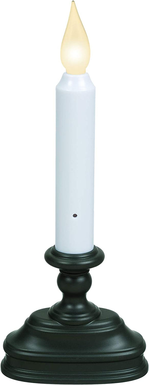 Xodus Innovations Battery Operated First Responder Window Candle with Dusk to Dawn Sensor and Selectable Blue or White LED Flame Color, Aged Bronze/Black (FR1310A)