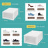 Shoe Organizer for Closet Organizer Bins Plastic Box Shoe Storage Boxes Clear Stackable Clear Shoe Storage Boxes Bathroom Organizer Bins Pantry Organizer Bins Under Bed Shoe Organizer (2PCS)
