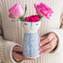 Senliart White Ceramic Vase, Small Flower Vases for Home Décor, 5.9 X 3.2 (Polka Dot)