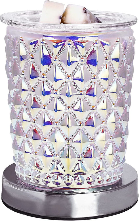 Tensun Electric Wax Warmer - Crystal Wax Warmer for Scented Wax, 3D Touch Candle Wax Melt Burner Fragrance Wax Diffuser Oil Burner with Dimmable for SPA Home Decor Office Bedroom, Best Gift