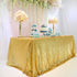 BalsaCircle 60x102-Inch Gold Rectangle Tablecloth for Wedding Party Cake Dessert Events Table Linens