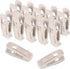 Velvet Hangers Clips Flocked Finger Clips Velvet Clothes Clips Strong Pants Hangers Clips for Slim-line Clothes Velvet Hangers (Beige,48 Pieces)