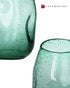 CASAMOTION Glass Vase for Home Decor Hand Blown Seeded Glass Bumpy Flower Vase Table Centerpiece for Kitchen,Wedding Party Decoration for Living Room,Green 8.7 inch Height