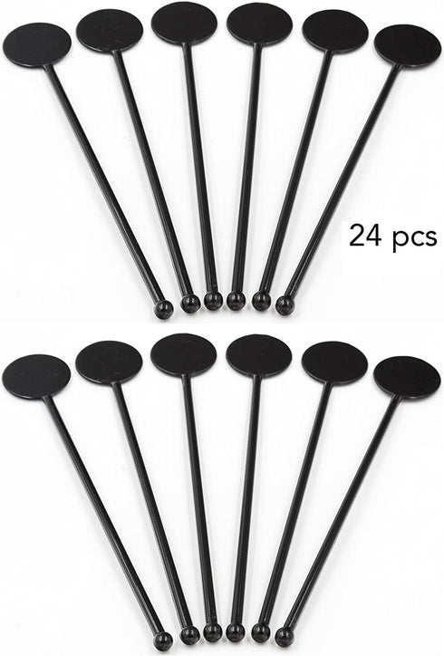 Bar Caddy Supplies (120 Pack) Assorted Swizzle Sticks / Drink Stirrers (24 of Each Design) Disposable Flexible Drinking Straws in 2 Sizes Small Bar Party Supply Refill Pack for Bar Organizer