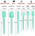 Silicone Spatula Set, Heat-Resistant Spatula - Non-Stick Rubber Spatula for Cooking, Baking, and Mixing (6 Piece Set, Aqua Sky)